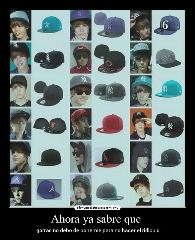 Ahora ya sabre que - gorras no debo de ponerme para no hacer el ridiculo