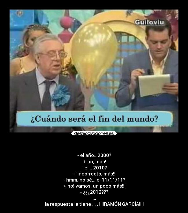 carteles ramon garcia grand prix fin del mund patata caliente desmotivaciones