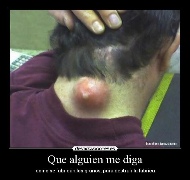 Que alguien me diga - como se fabrican los granos, para destruir la fabrica
