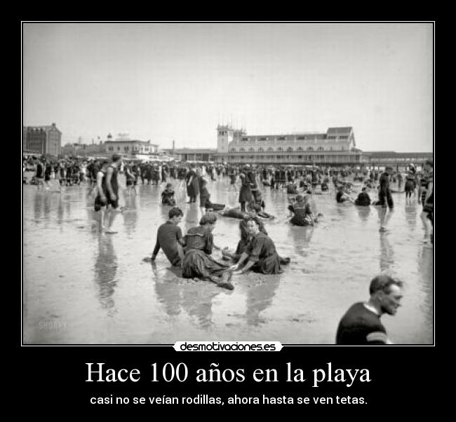 Hace 100 años en la playa -