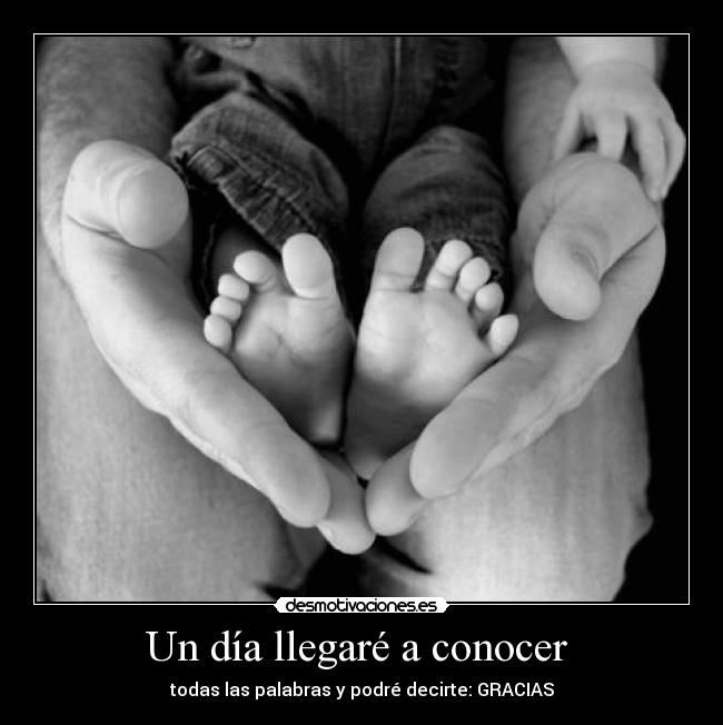 Un día llegaré a conocer - todas las palabras y podré decirte: GRACIAS