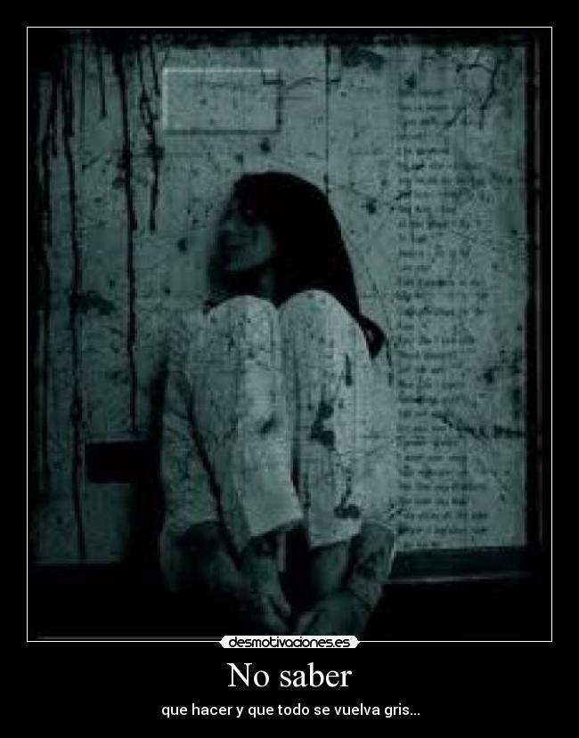 No saber - 