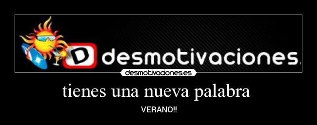 tienes una nueva palabra -