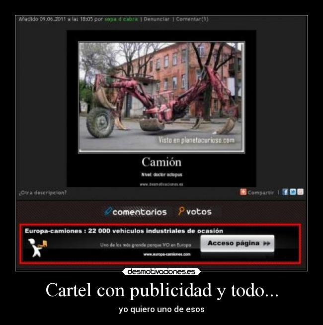 Cartel con publicidad y todo... - 