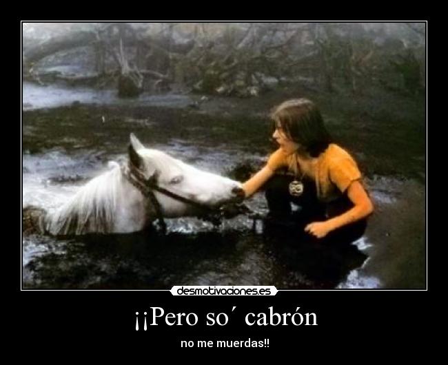 ¡¡Pero so´ cabrón - no me muerdas!!