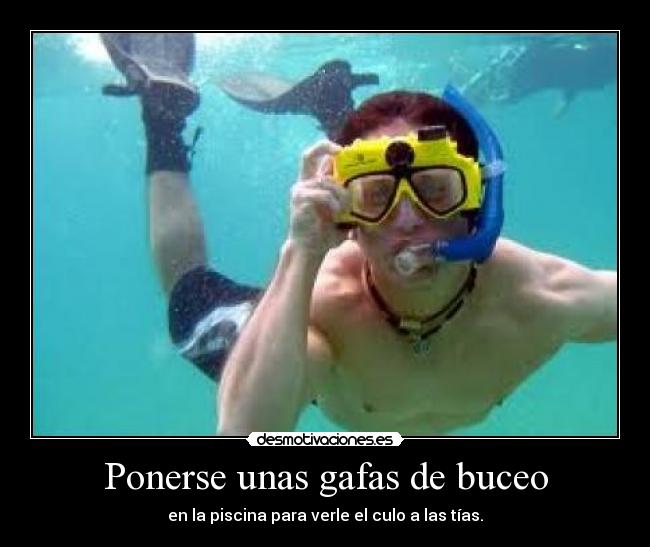 Ponerse unas gafas de buceo - 