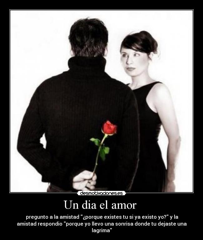 carteles amor dia amor amistad chico chica rosa existo yo tu respondio pregunto sonrisa lagrima desmotivaciones