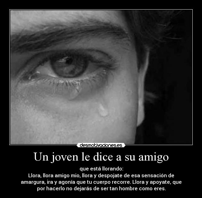 Un joven le dice a su amigo - 