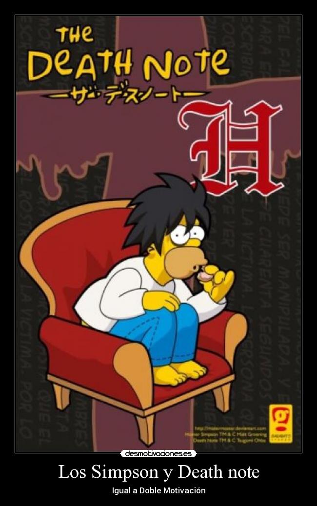 Los Simpson y Death note - Igual a Doble Motivación