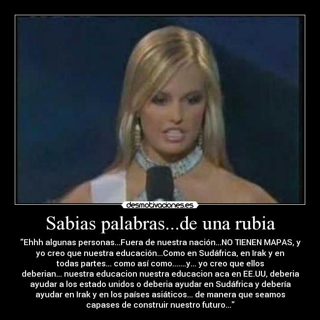 Sabias palabras...de una rubia - 