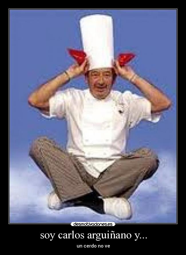 soy carlos arguiñano y... - un cerdo no ve