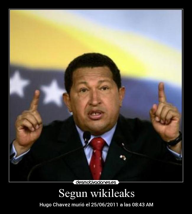 carteles hugo chavez morir wikileaks desmotivaciones