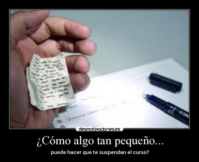 ¿Cómo algo tan pequeño... - puede hacer que te suspendan el curso?