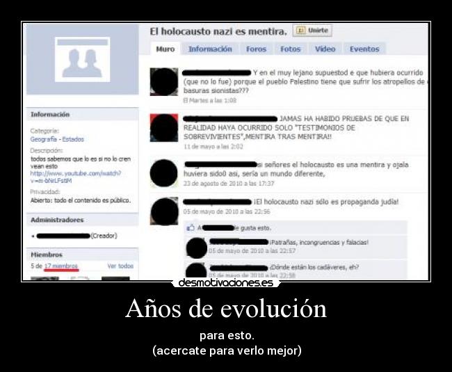 Años de evolución - para esto.
(acercate para verlo mejor)