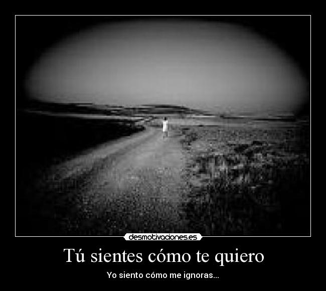 Tú sientes cómo te quiero - Yo siento cómo me ignoras...