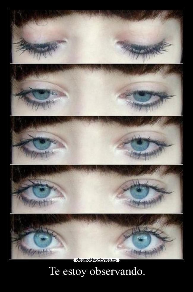 Te estoy observando. -