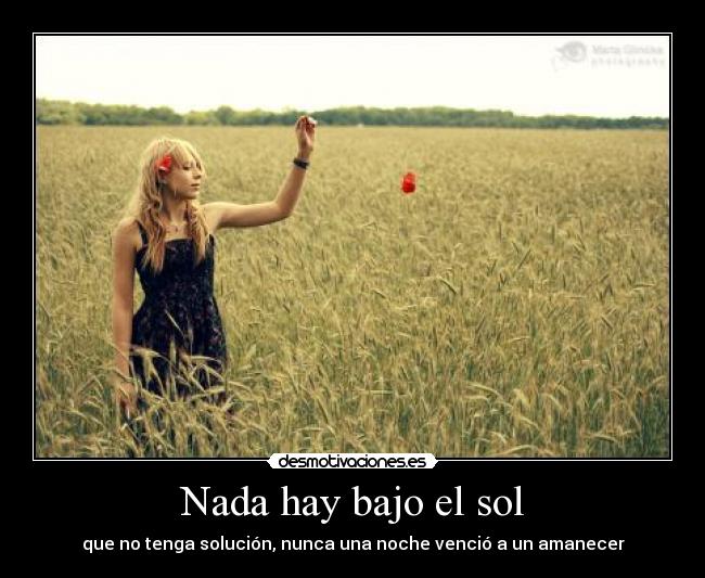 Nada hay bajo el sol - 