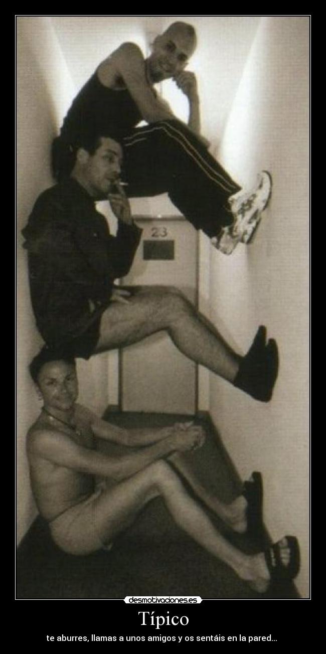 Típico - te aburres, llamas a unos amigos y os sentáis en la pared... 