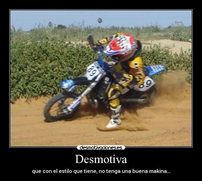 carteles motocross desmotivaciones