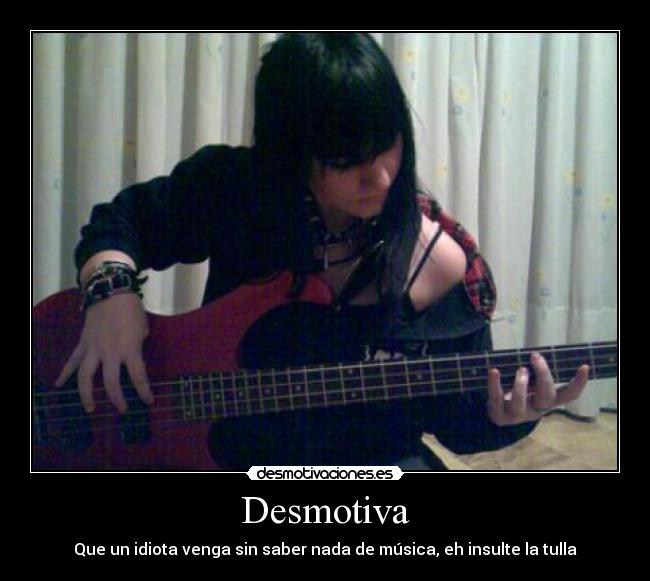 Desmotiva - Que un idiota venga sin saber nada de música, eh insulte la tulla