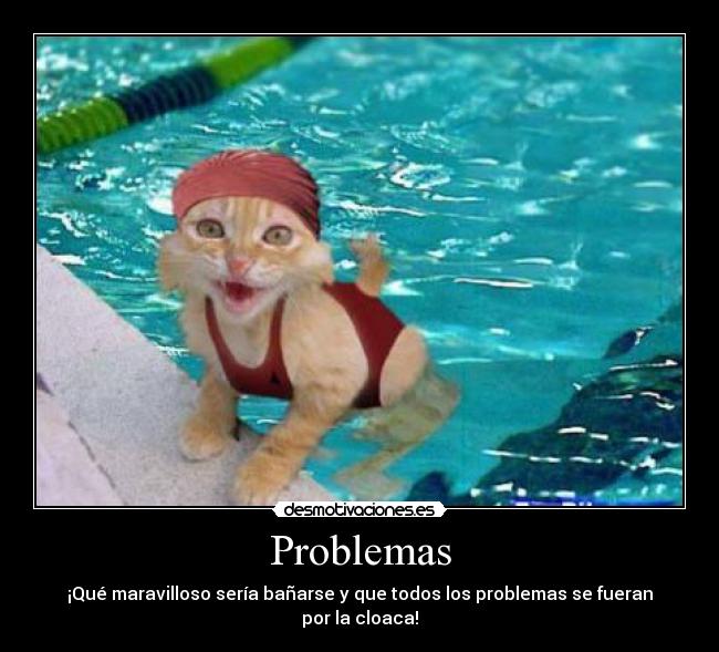 Problemas - ¡Qué maravilloso sería bañarse y que todos los problemas se fueran por la cloaca!