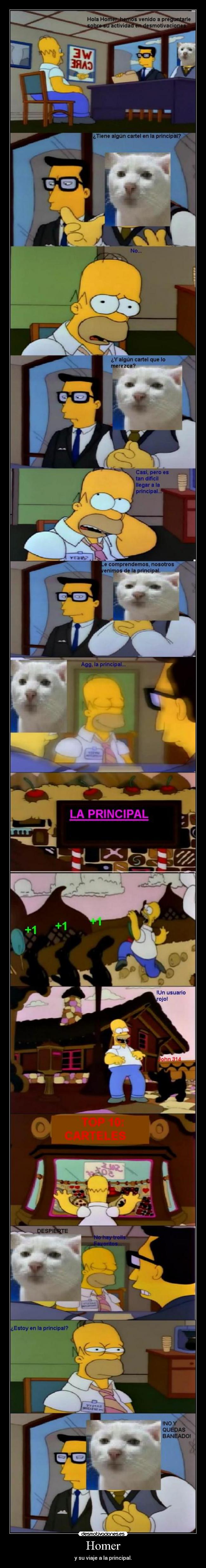 Homer - y su viaje a la principal.