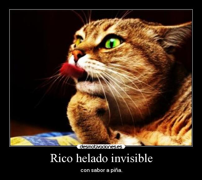 Rico helado invisible - con sabor a piña.