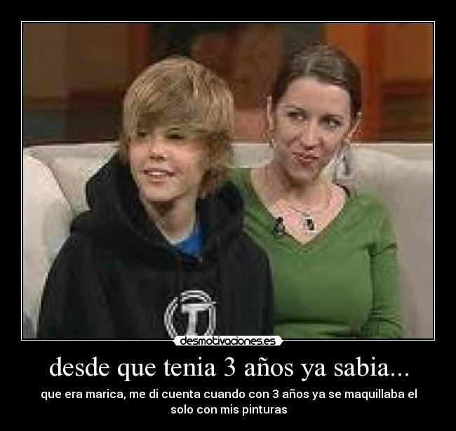 desde que tenia 3 años ya sabia... - 