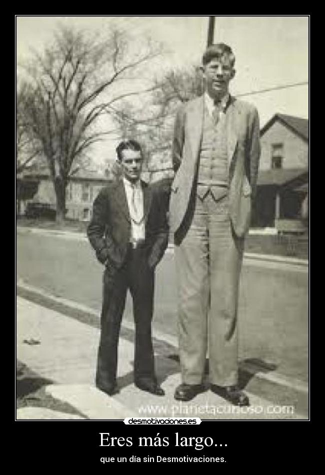 Eres más largo... -