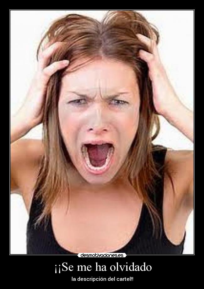 ¡¡Se me ha olvidado - la descripción del cartel!!