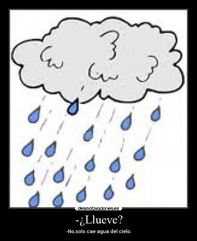-¿Llueve? -