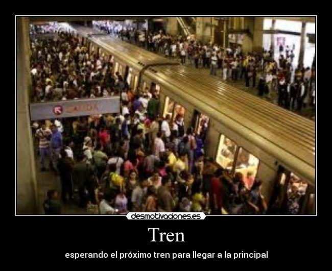 Tren - esperando el próximo tren para llegar a la principal