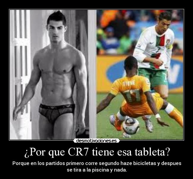 ¿Por que CR7 tiene esa tableta? -