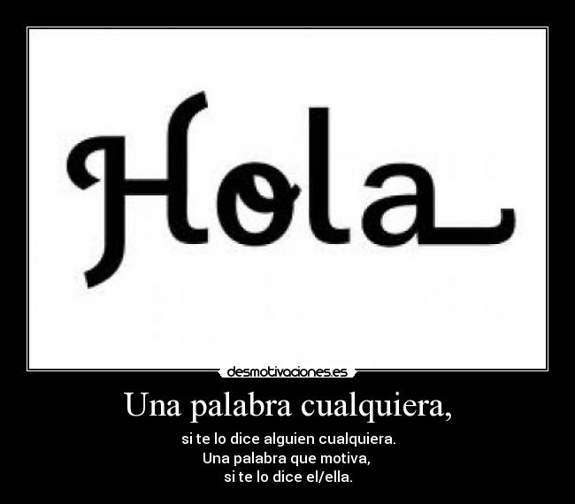 Una palabra cualquiera, - 