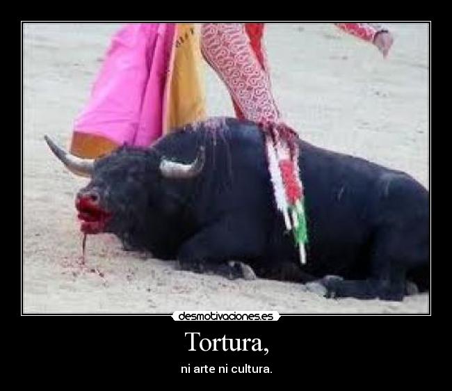 Tortura, - ni arte ni cultura.