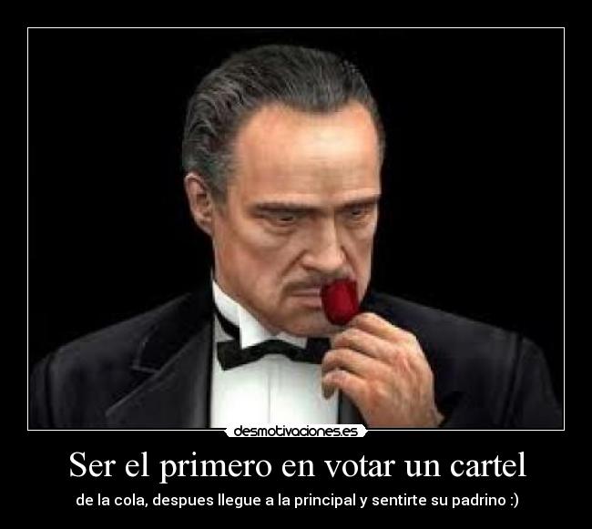 Ser el primero en votar un cartel -