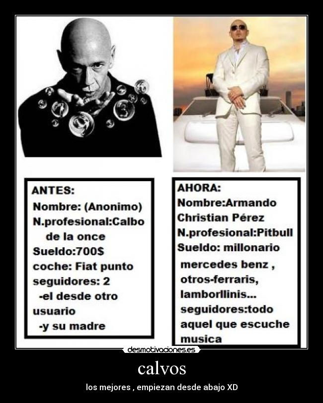 calvos - los mejores , empiezan desde abajo XD