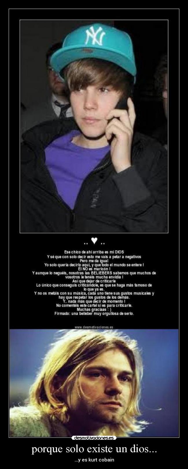 porque solo existe un dios... - ...y es kurt cobain