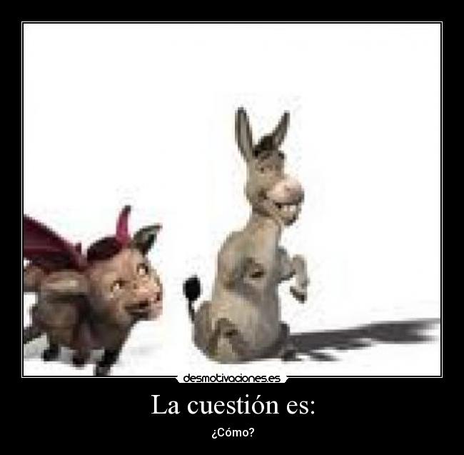 La cuestión es: - 