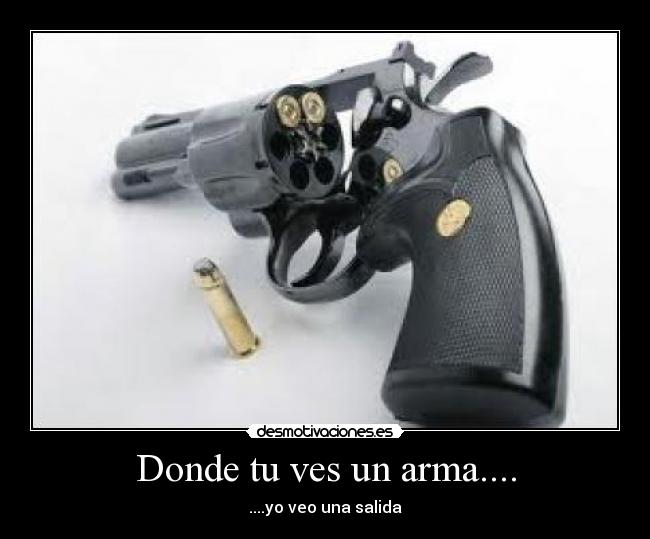 Donde tu ves un arma.... - 