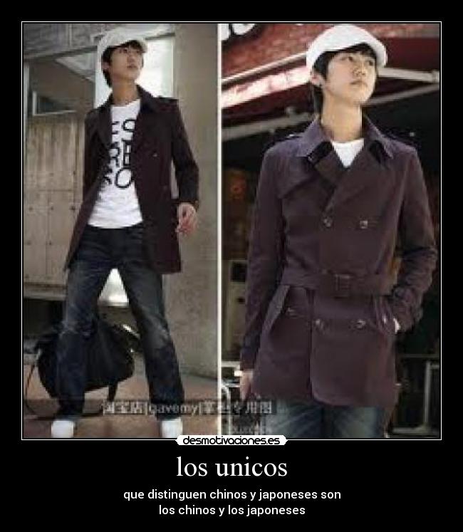 los unicos - que distinguen chinos y japoneses son
los chinos y los japoneses