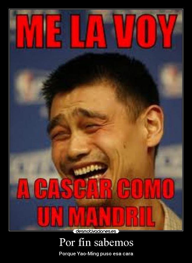 Por fin sabemos - Porque Yao-Ming puso esa cara