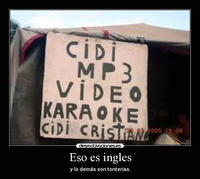 Eso es ingles - 