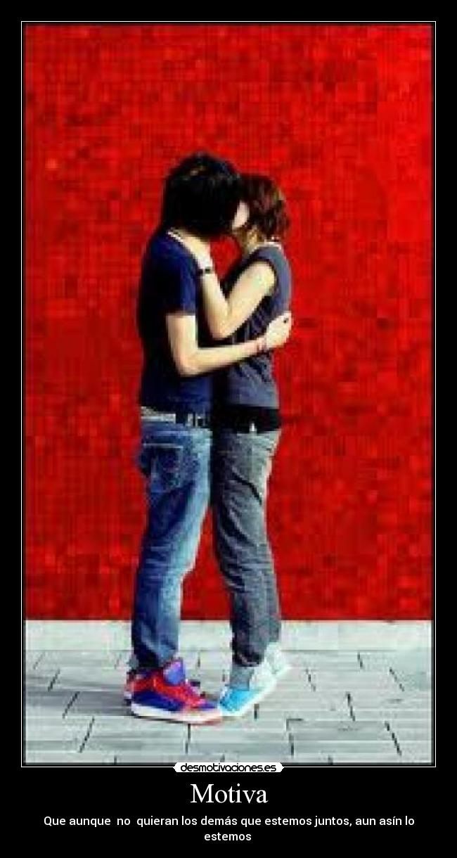 carteles quieren que estemos juntos por nuestra edat por ser diferentes pasemos ellos para estarlo desmotivaciones