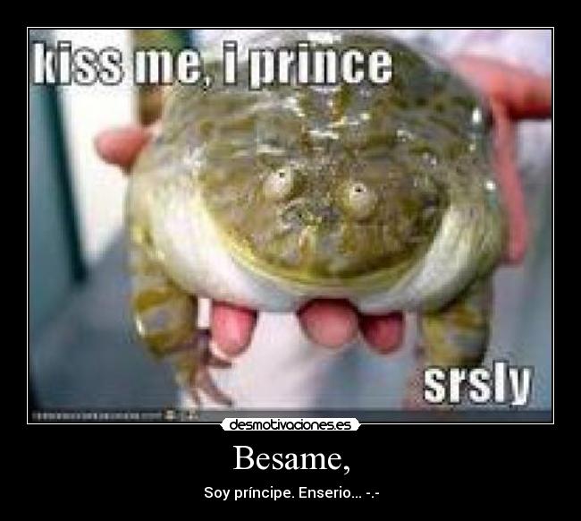 Besame, - Soy príncipe. Enserio... -.-