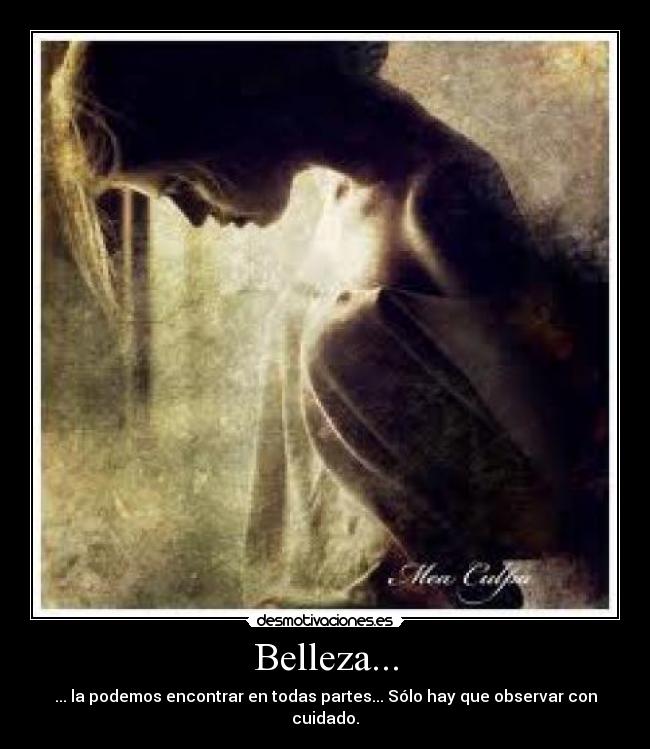 Belleza... - ... la podemos encontrar en todas partes... Sólo hay que observar con cuidado.