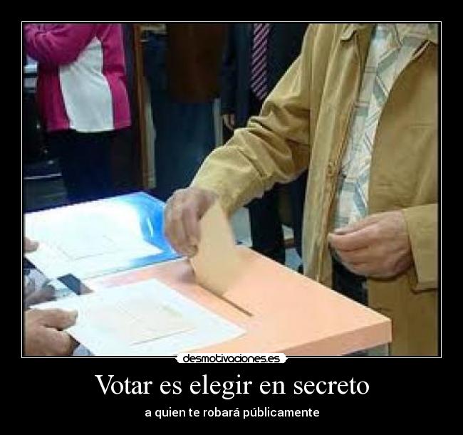 Votar es elegir en secreto -