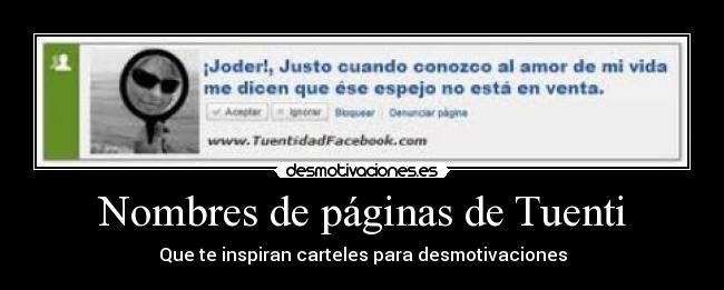 Nombres de páginas de Tuenti -