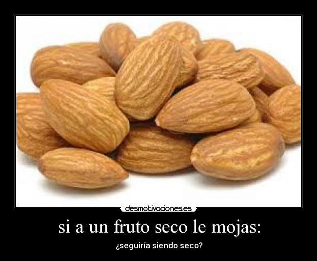 si a un fruto seco le mojas: - 