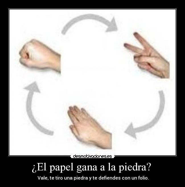 ¿El papel gana a la piedra? -